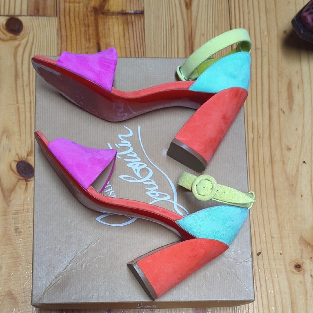 Christian Louboutin Multicolor Block Heels